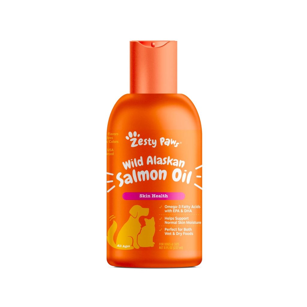 Zesty Paws Aceite de Salmón Salvaje de Alaska para Perros y Gatos 8 oz
