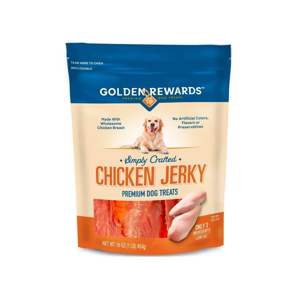 Golden Rewards Premios Premium de Pollo Tipo Jerky para Perros – 16 oz